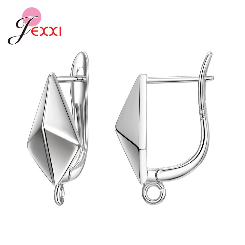 Fashion Simple Earring Findings Earrings Clasps Hooks Fittings DIY Jewelry Making 925 Sterling Silver Drop Earrings Accessories