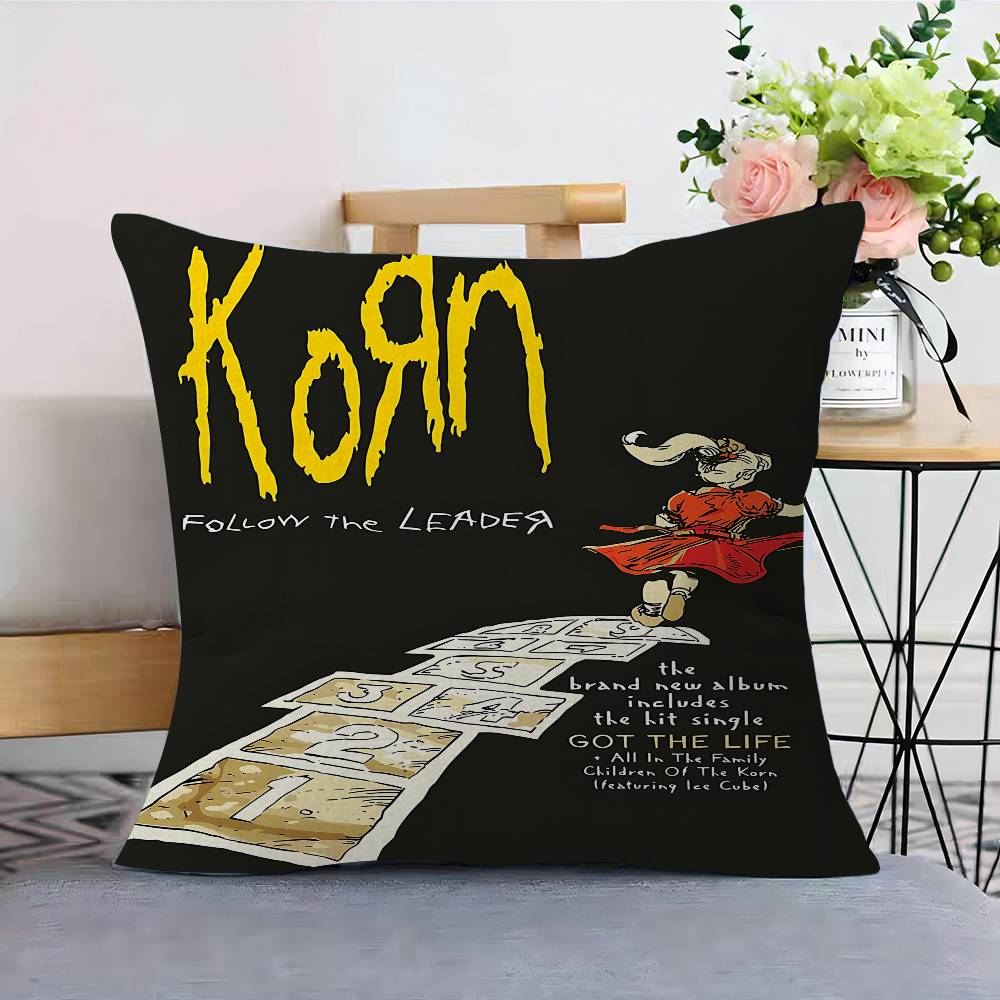 Vintage Rock Band KORN Pillow Gift Home Office Decoration Pillow Bedroom Sofa Car Cushion CoverPillow Case