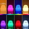 Night Light Cute Penguin Silicone Touch Lamp for Soft Multicolor Glow Bedroom Lamp Led Usb Charging Eye Protection Child Light