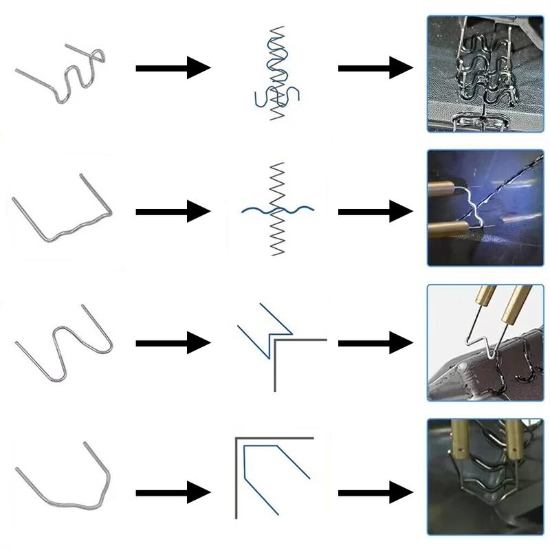600PCS Hot Stapler Staples for Plastic Welder, Car Bumper Repair Welding Wire, Plastic Welding Tools, 0.6/0.8mm Hot Welding Nail