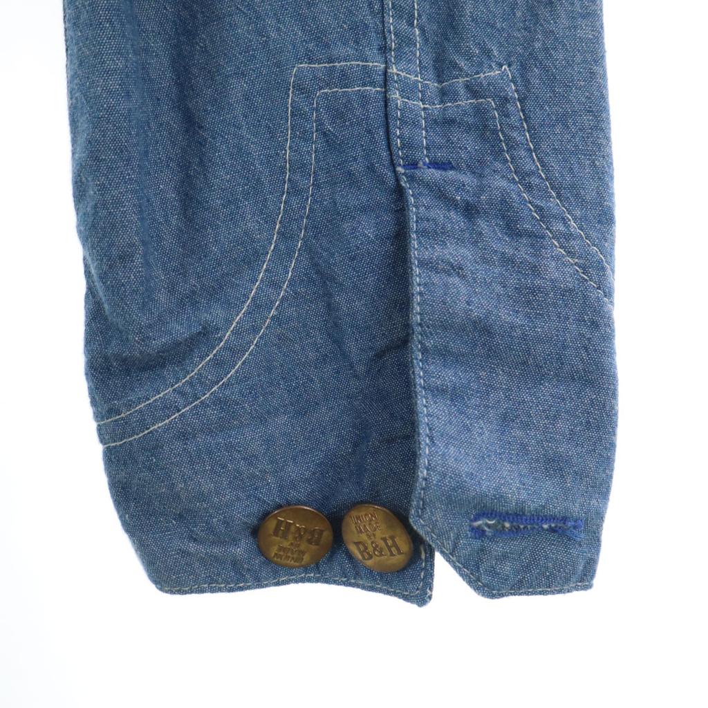 BALANCE + HARMONY Made In USA Long Sleeve Coverall M Blue B&H Men's Used