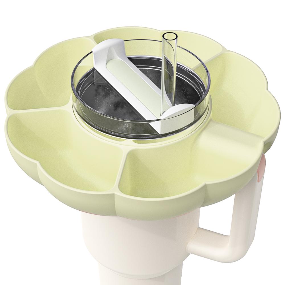 Snackplatten mit 5/4 Fächern für Stanley Cups, 40-Unzen-Tablett, Snack-Unterteilung, unterteilter Behälter, Lebensmitteltabletthalter für den Außenbereich