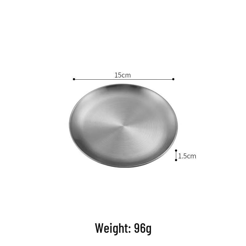 

Thickened Stainless Steel Round BBQ Serving Tray