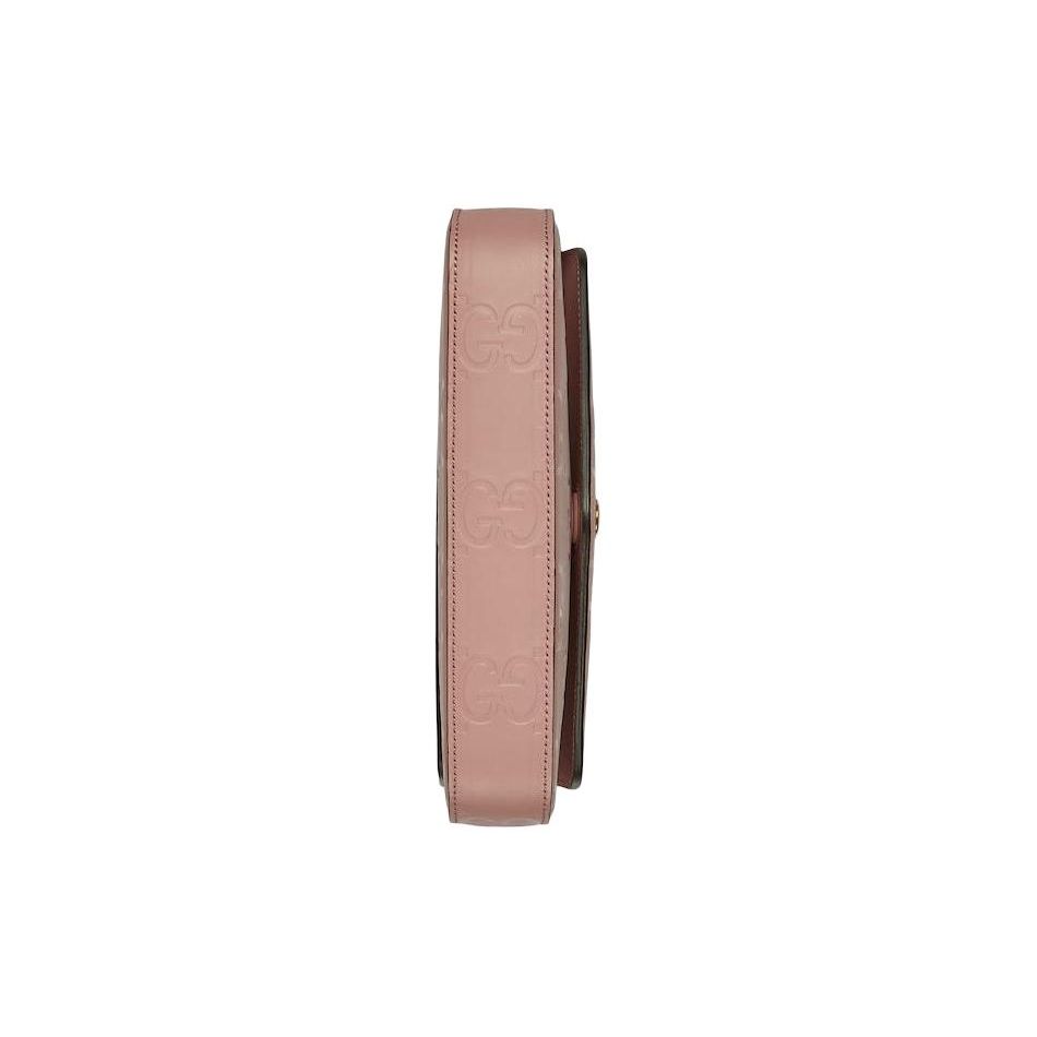 Gucci Double G Logo Adjustable Shoulder Strap Magnetic Closure Leather Crossbody Bag Super Mini Women bags Pink 772794-AAC1Q-5820
