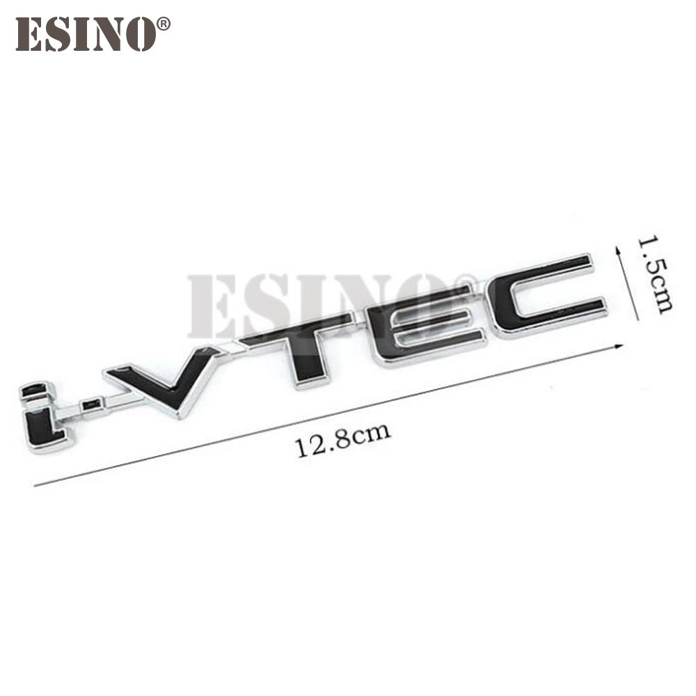 New Car Styling 3D VTEC I-VTEC Metal Chrome Zinc Alloy Emblem Car Body Badge Sticker Auto Accessory for Civic Accord Insight