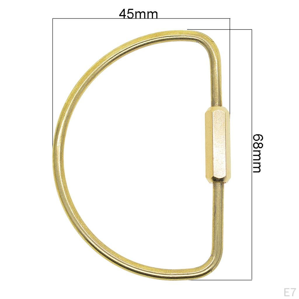 6pcs Screw Locking Carabiner Clasp Key Chain Clasps