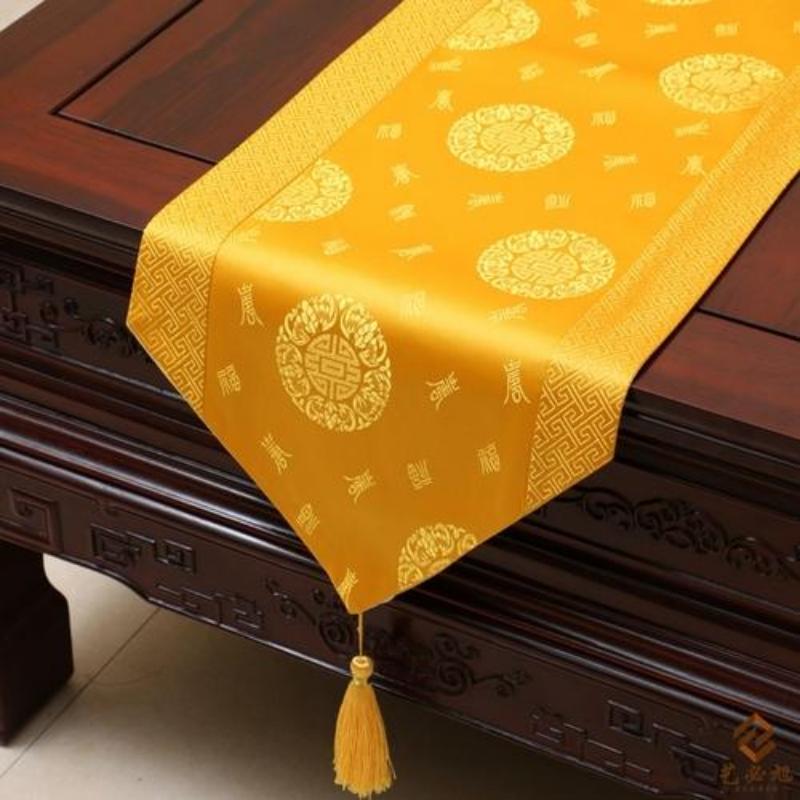 Steagul de masă de țesut din brocart chinezesc Moda simplu Steagul de masă rurală Tesatura de masă de ceai Tesatura de masă pentru masă