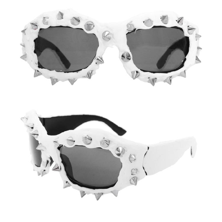 Novelty Sporty Sunglasses For Shows Stage And Daily Wear Unique Spiked Accessories Modern Outfit Photo Props