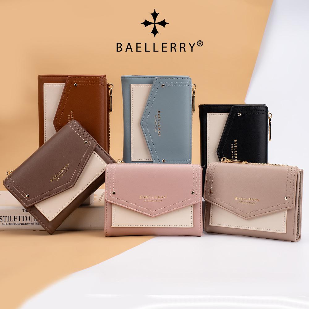 Baellerry Women's Short Wallet All Match Casual Zipper Coin Purse Multi-Card Holder
