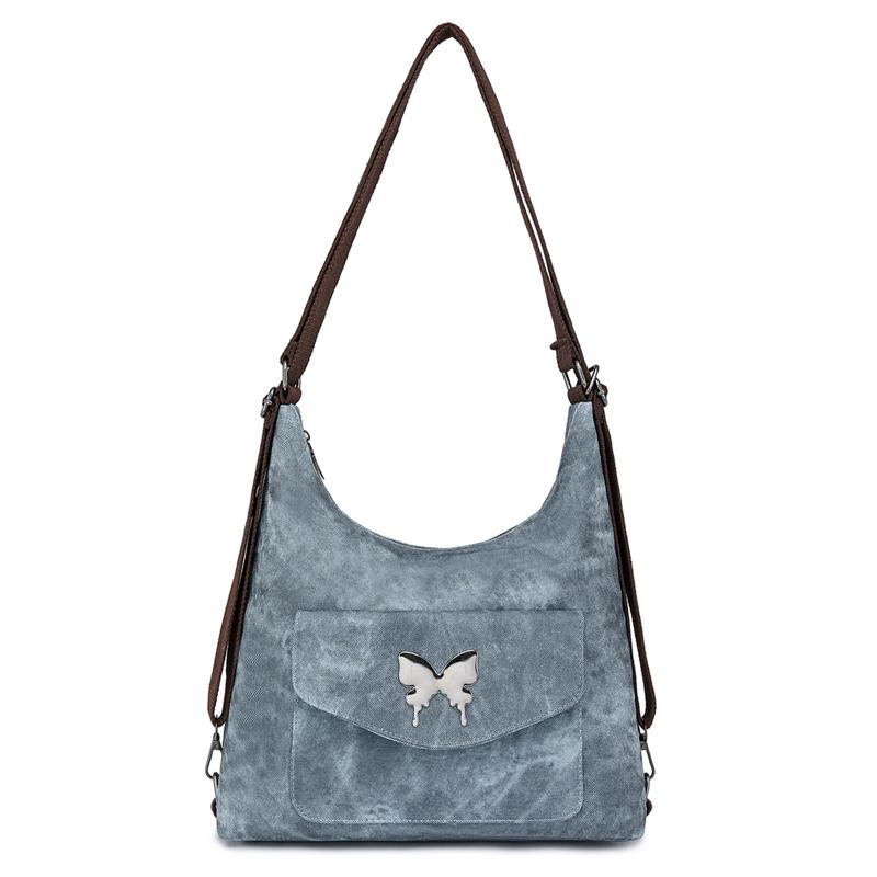 

Модные сумки через плечо с бабочкой большой емкости для женщин, новые винтажные женские сумки-рюкзаки с цепочкой из искусственной кожи, прочные сумки-тоуты