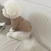 Herbst/Winter Haustier Manteltuch Waffelboden für Katzen Teddybären Kleine Hunde Welpenkleidung Warmes Haustier T-Shirt für Kleine Hunde
