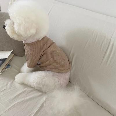 Autumn/Winter Pet Coat Waffle Bottom for Cats Teddy Bears Small Dogs Puppy Clothes Warm Pet T-shirt for Little Dogs