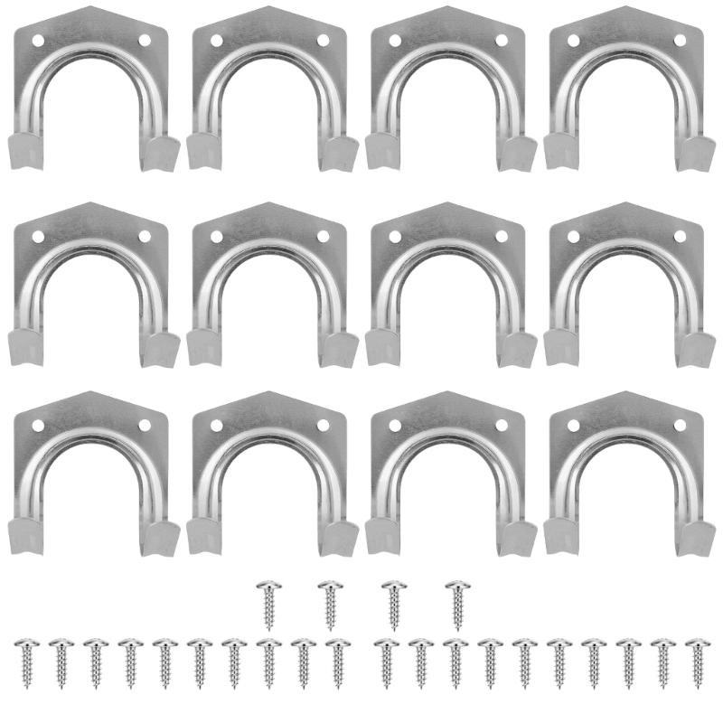 Garden Tool Hook for Shed and Garage Storage Sturdy Carbon Steel Hangers with Mounting Screws for Various Tool