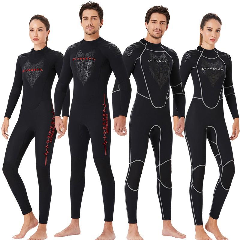 3mm Full Body Wetsuit Men Women Diving Surfing Snorkeling Winter Swimming Thermal Neoprene Dive Suit