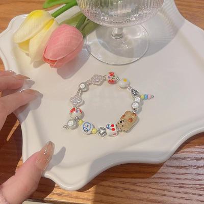 Korean Trendy Cute Beaded Bracelet - Light Luxury, Fresh Chinese Style for Women