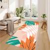 Tropical Leaf Pattern Runner Rug Vibrant Boho Colorful Leaves Kitchen Carpet Soft Non-Slip Mat for Entryway Living Room Bedroom