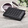 In Stock: 2019 Summer Unisex Lambskin Woven ID and Business Card Holder with Coin Purse - Large Capacity, Solid Color.