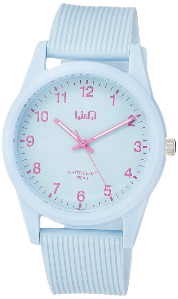 Citizen Q&Q Wristwatch, Analog, Waterproof, Urethane Strap, Blue, Quartz Watch, Resistant To 10 ATM, Simple