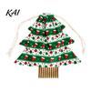 Lightweight Fabric Pouches Christmas Tree Shaped Gift Bags with Drawstring, Reusable Holiday Bags, Drawstring Storage Winter Goodie for Present