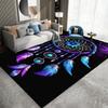 Vibrant Dream Catcher Area Mat Colorful Feather Floral Design Mat for Living Room Bedroom Home Mat Rugs for Living Room Decor