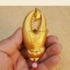 All Brass Copper Color Crab Claw Brushed Glaze Electroplating Handheld Wealth Metal Craft Gift Ornament