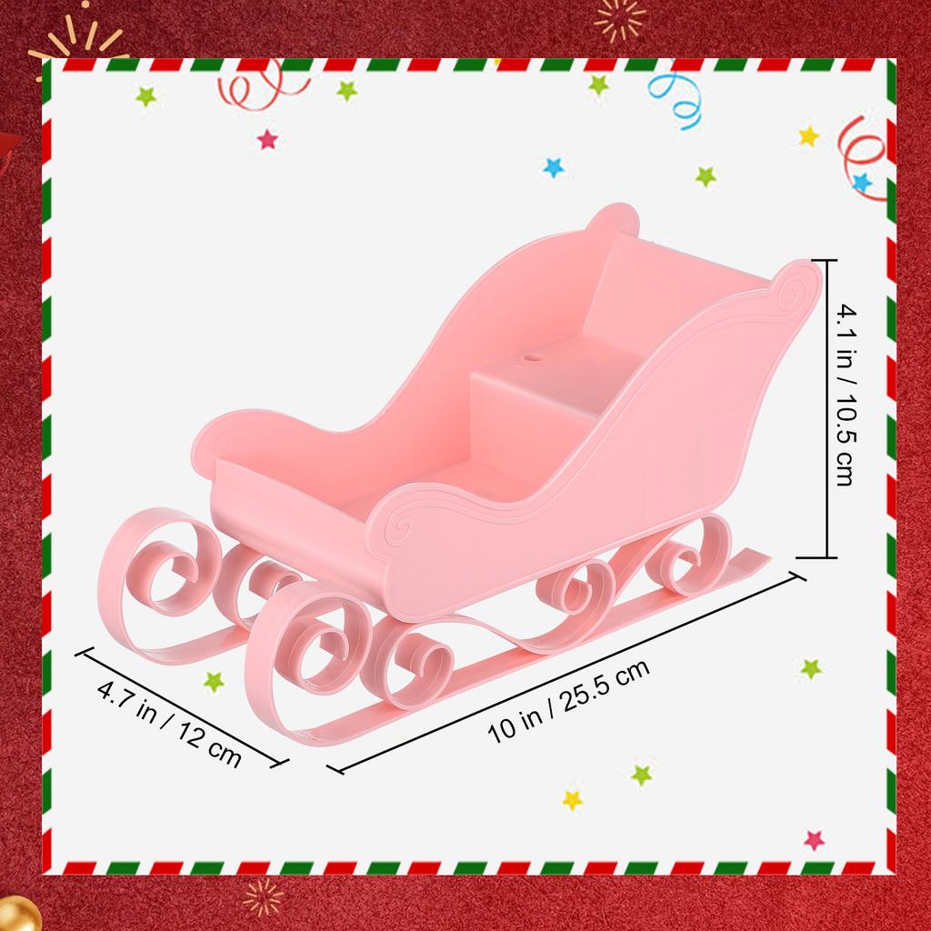 Sleigh Christmas Ornament Classical Mini Sleigh Decor for Table Living Room Kitchen Desktop Party Xmas Home Decoration Festive