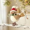 Nordic style Christmas bird cartoon doll creative branch bird, holiday party window decoration