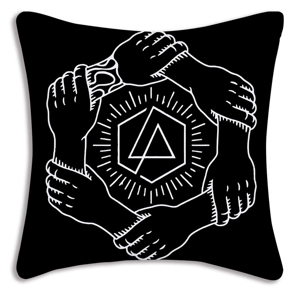 World Famous Rock Band Linkin P-Park Pillow Covers Sofa Decorative Home Double-Sided Printing Short Plush Cute Cushion Cover