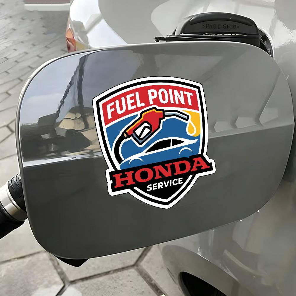 pgnkd1 FOR HONDA Car Fuel Tank Cap Warning Sticker Waterproof Vinyl Fuel Cap Decal