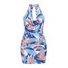 Missy Empire Womens/Ladies Slinky Abstract Halter Neck Mini Dress