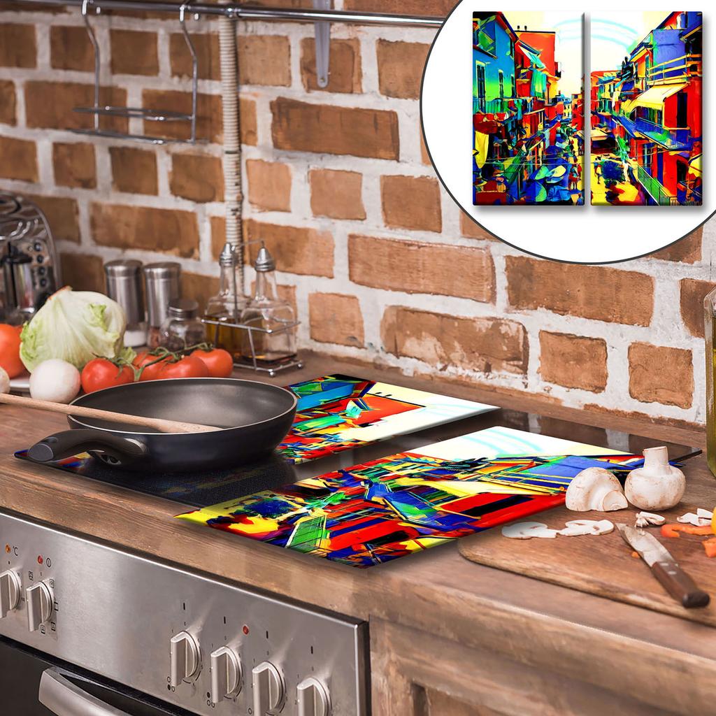 GLASS CUTTING BOARD 2x 30x52 PICTURE