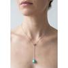 Collier Cravate - Pearls &amp; Colors - Perle d'Eau Douce AAA+ 9-10 mm - Bleu Turquoise - Argent 925