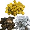 100Pcs Pirate Gold Coins Children'S Birthday Party Game Chip Decoration Gift Halloween Plastic Children'S Treasure Supplies