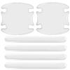 Car Door Handle Bowl Scratch Transparent Stickers Protective Invisible Silicon Rearview Mirror Anti-collision Protection Strip