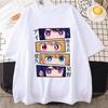 New Anime Eyes Graphic Print T Shirt Women Summer Casual Round Neck Loose Tees Streetwear Fashion Anime Harajuku T-shirts