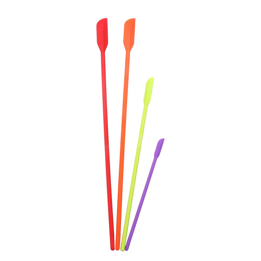 4pcs Mini Silicone Spatula Set Rubber Spatula for Makeup Tiny Scraper Kitchen Bottles Cosmetic Jar Scraper DIY Sculpture Tool