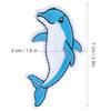 20 Stück Handgefertigte Delfinmuster Nähstickerei Stoffaufnäher Kleiderzubehör