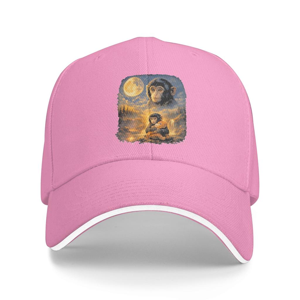 Summer Casual Baseball Cap Punch Monkey Moon 90s Retro Animal Outdoor Gym Trucker Hat For Men Quality Streetwear Baseball Caps