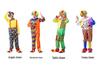 Halloween Clown Costume Set for Adults: Circus Outfit with Wig and Mask