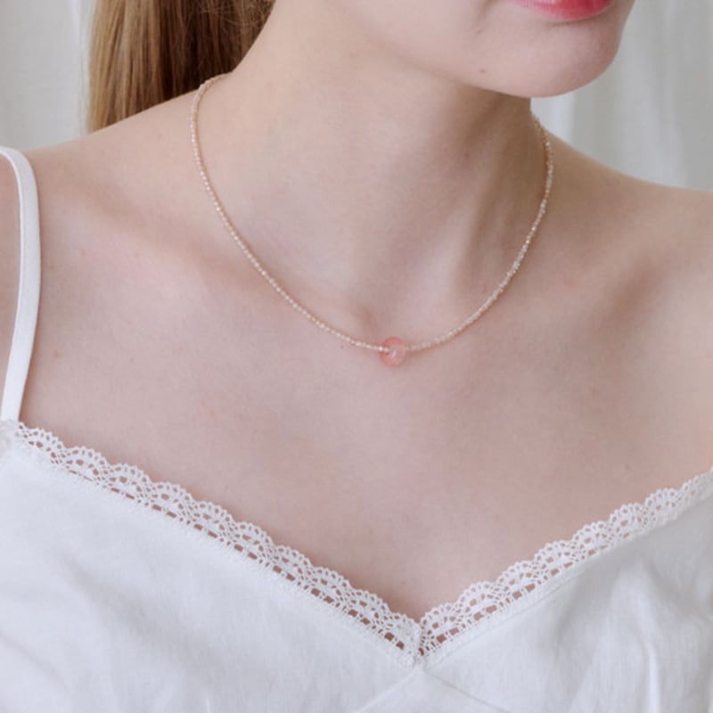 NUOY Sparkling Cubic Rondell Necklace