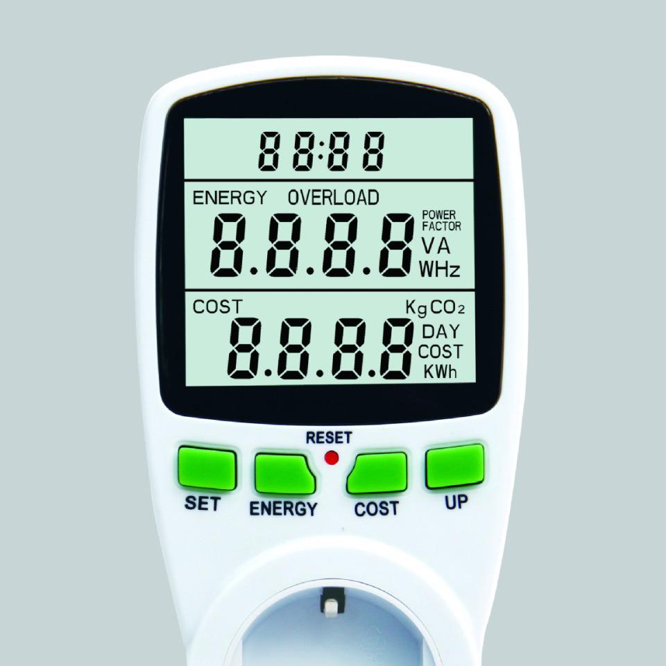 European Standard Smart Energy Meter Socket - Monitors Voltage, Current & Energy Consumption