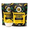 5:15PM Kerala Banana Chips 400gm X Packet Pack of 2 | Crispy Yellow Wafers Snacks Classic Salted Flavour