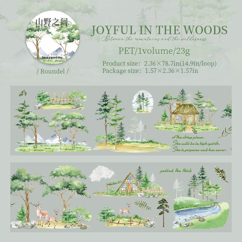 200cm/Rolle Vier Jahreszeiten Berg- und Waldlandschaft Thema Klebeband Scrapbook Handyhülle Tagebuch Sticker DIY Dekoratives Klebeband