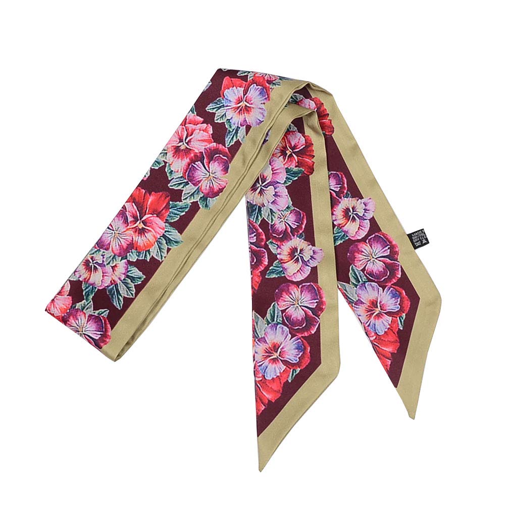

TwinkleRose Pansy Scarf, Ty Bag Handle Ribbon, Stylish Wrap-Around Narrow Handle, Small Accessory