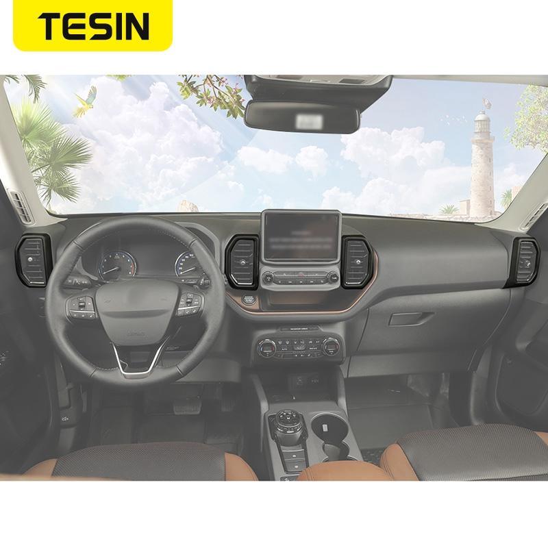 TESIN ABS Air Conditioner Vent Outlet Decorative Ring Protective Cover For Ford Bronco Sport 2022 Car Interior