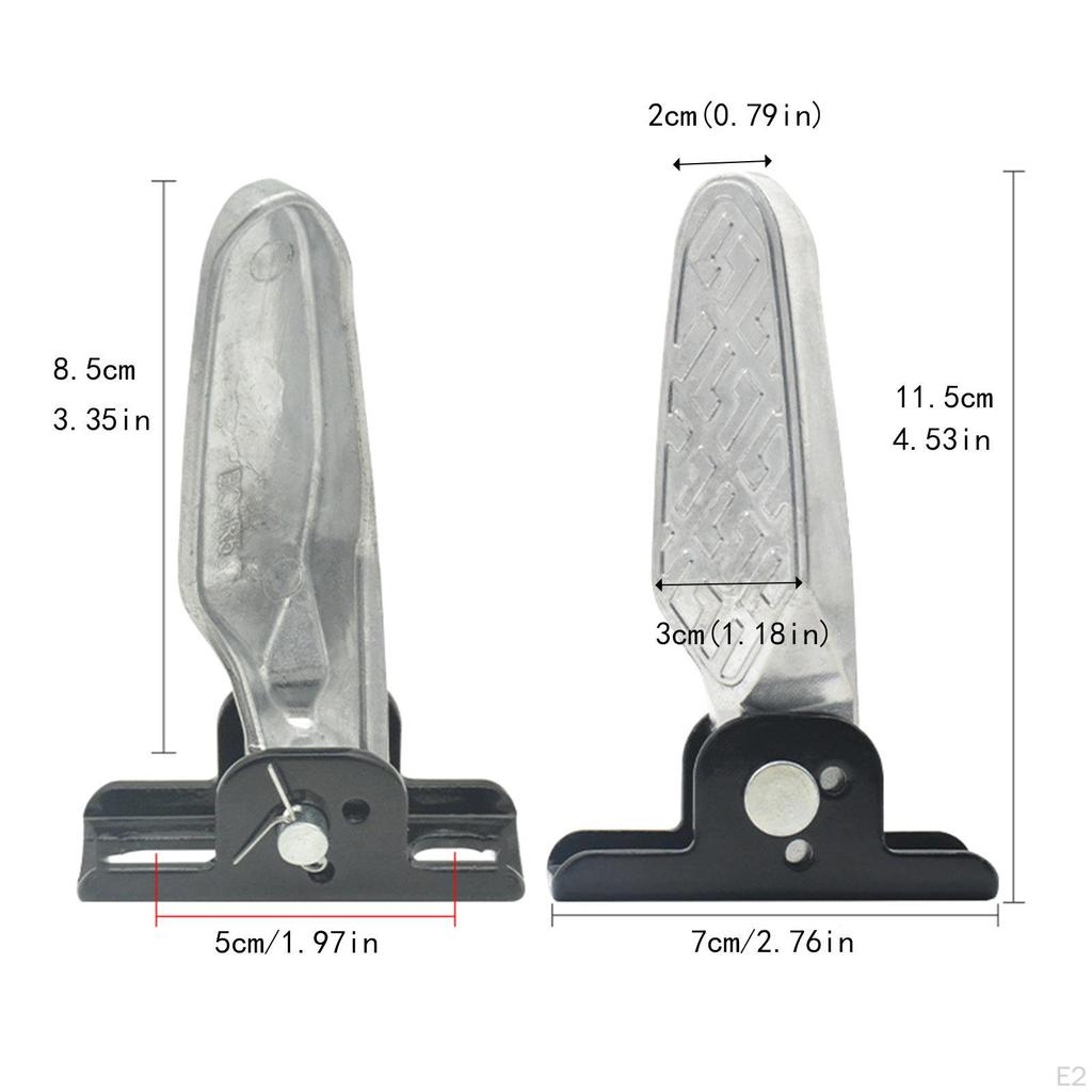 2 Pack Folding Bike Rear Pedal Foot Pegs Easy Installation Replacement