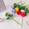 2-Grids Rose Ballpoint Pen 3-inch Writing Pen Creative Simulated Rose Pen  Gift