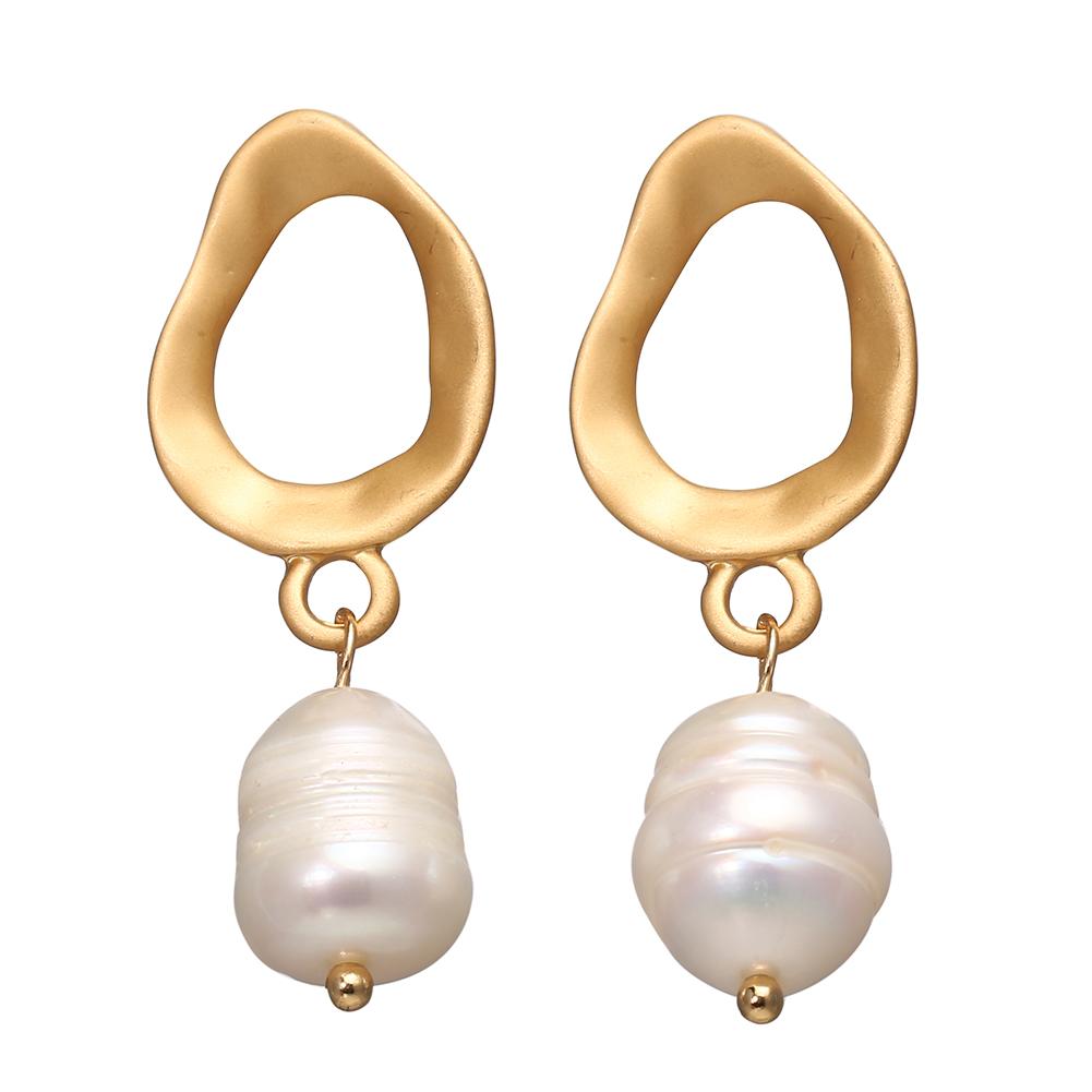 Women Imitation Pearl Simple All-matching Fashion Earrings