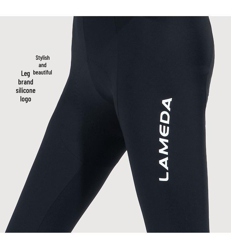 Lanpada Women's Slim Fit Cycling Bib Pants - Black, High Elastic for Spring/Summer