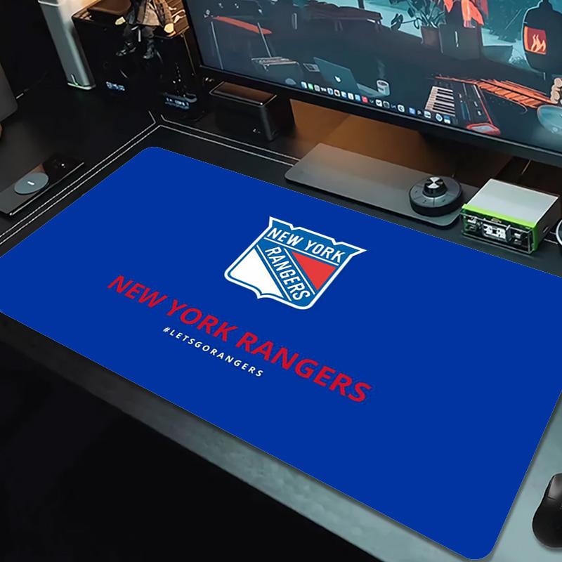 New York Rangers Logo Color Mouse Pad Large Gaming Table Cushion Non-slip Laptop Tablet Big Mousepad XXL Mat Mini PC Playmat With Lock edge